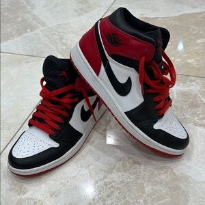 Nike Air Jordan High-Top Sneakers - Black, White, Red